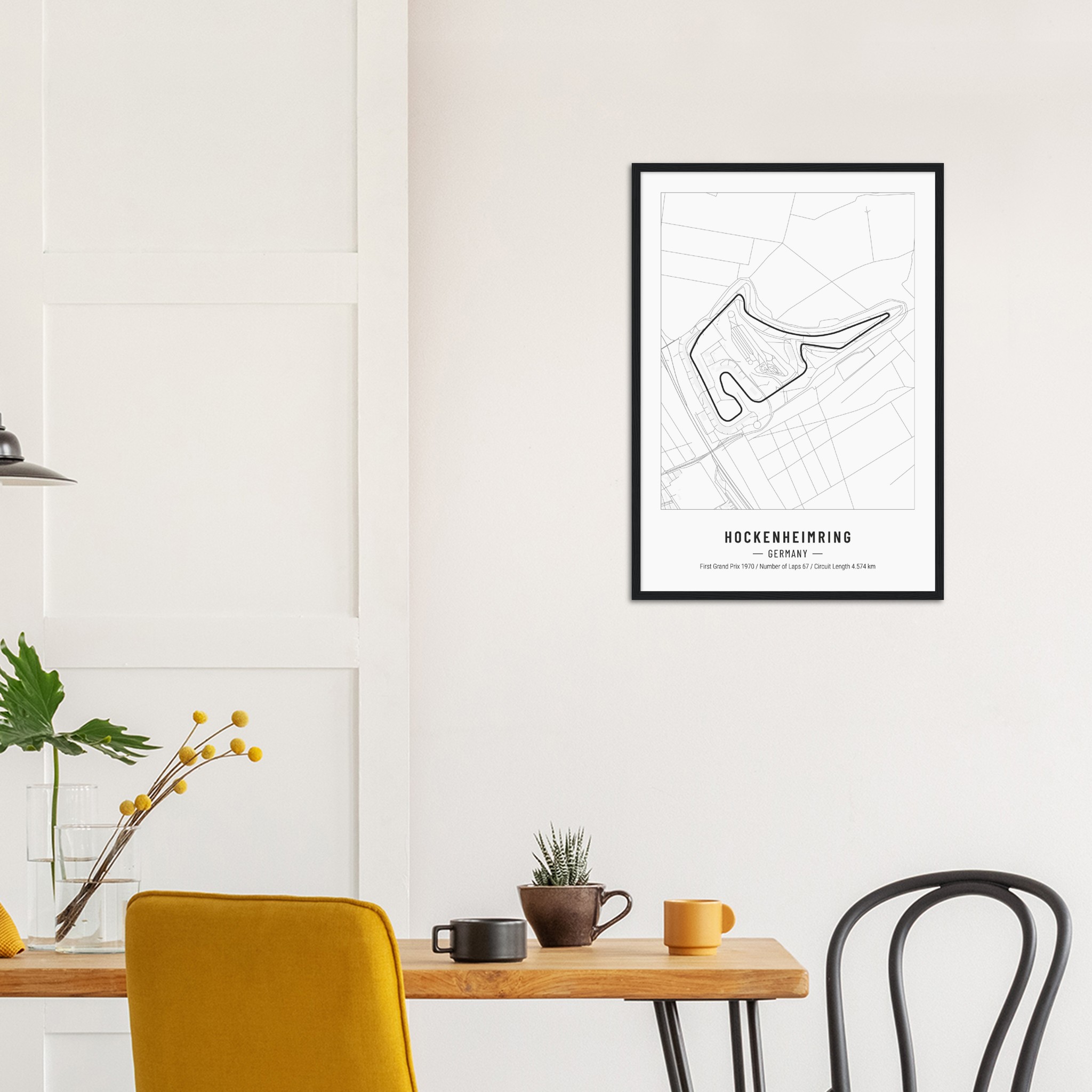 Hockenheimring Circuit Poster - F1 Race Track Print - Circuitmaps