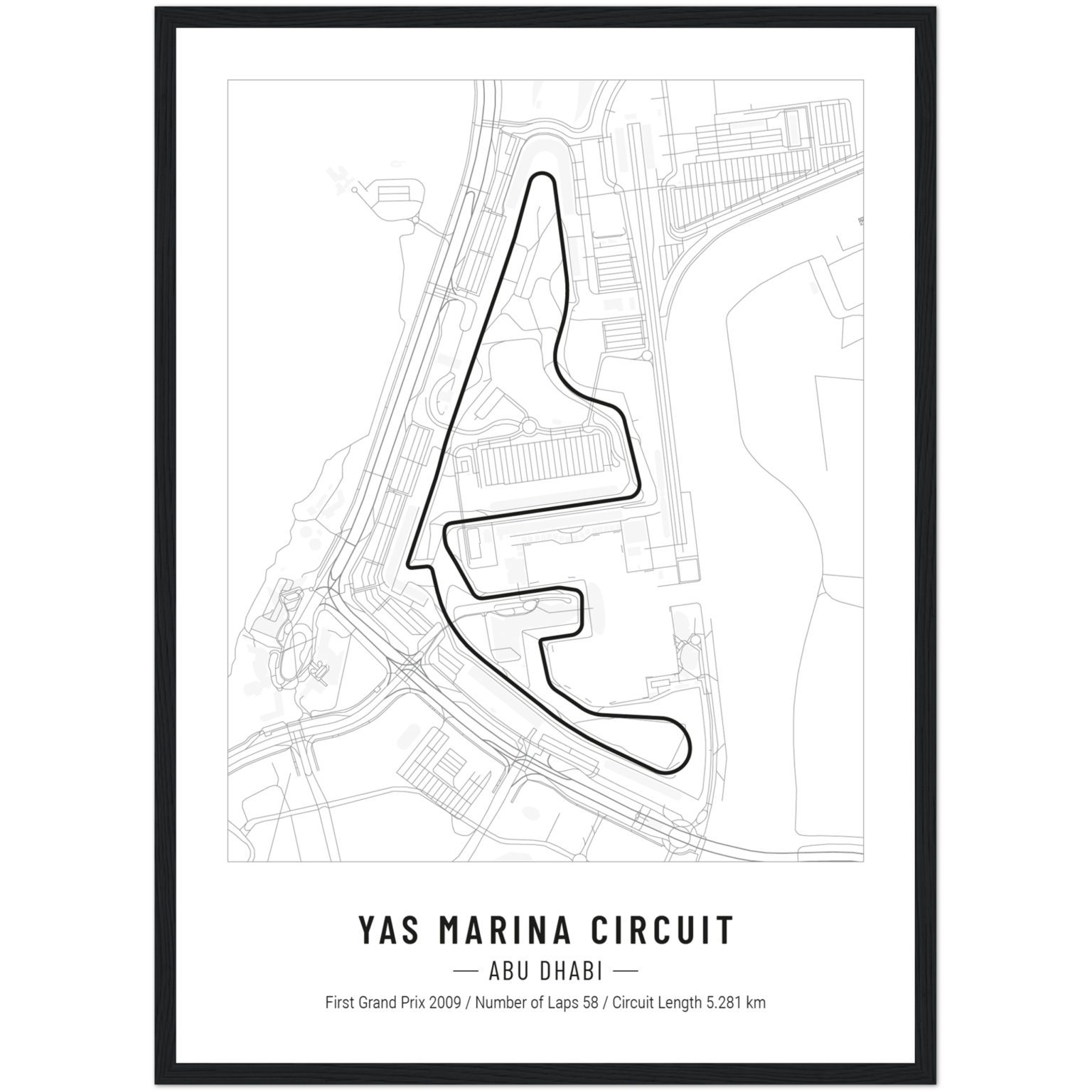 yas marina circuit wall art poster formula 1