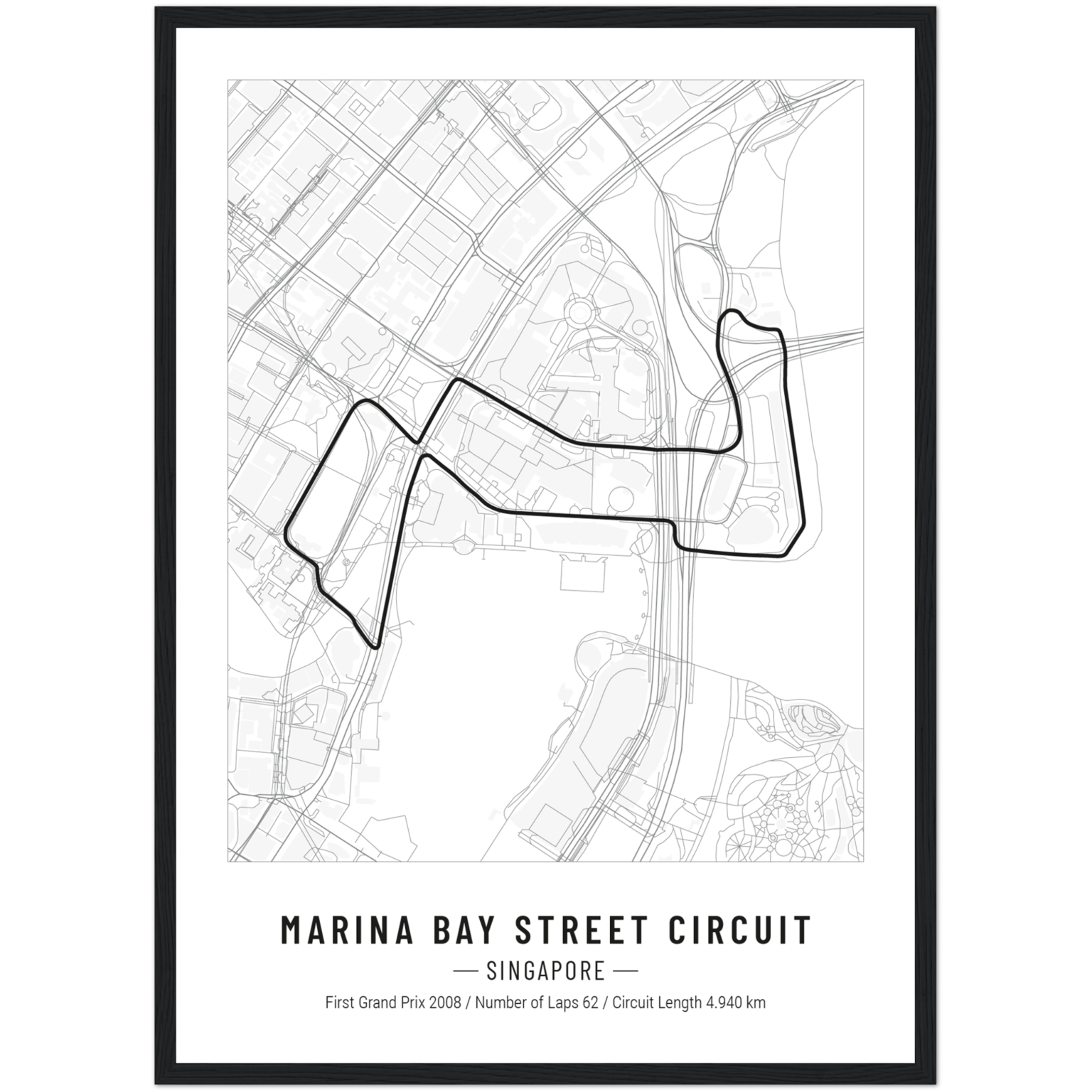 marina bay street circuit formula 1 poster